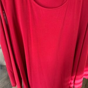 Susan Graver Vibrant Red Blouse
